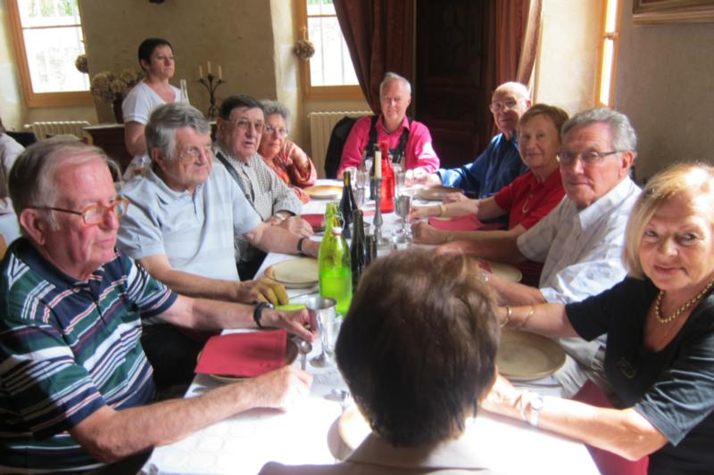 Repas de 'fin de stage' au restaurant auberge Logis de Mirepoix.